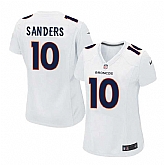 Women Nike Denver Broncos #10 Emmanuel Sanders 2016 White Game Event Jersey,baseball caps,new era cap wholesale,wholesale hats